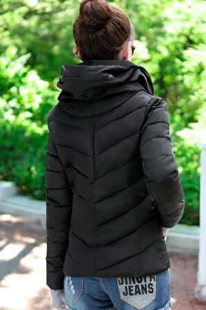 Günlük Kısa Kışlık Şişme Kadın Mont