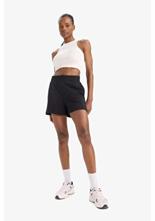 DeFactoFit Oversize Geniş Kalıp Kısa Paça Sporcu Şort C6135AX25SMBK81