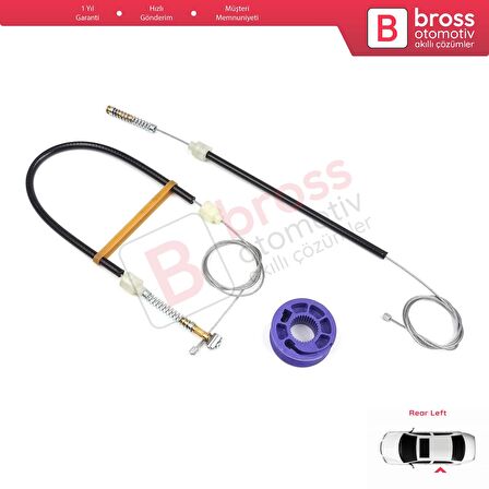 VW Phaeton 3D MK1 2002-2016 SWB Kısa Şase 3D4839755 İçin Arka Sol Kapı Cam Kriko Tamir Seti