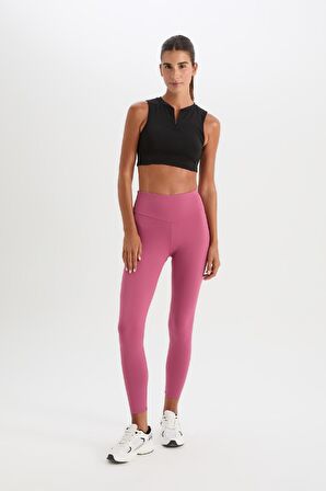 DeFactoFit Yüksek Bel Beli Saran Esnek Basic Düz Sporcu Tayt B4147AX25SPBR123