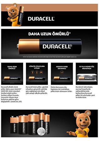 Duracell Alkalin AAA 10'lu Paket + Alkalin AA 10'lu Paket Piller