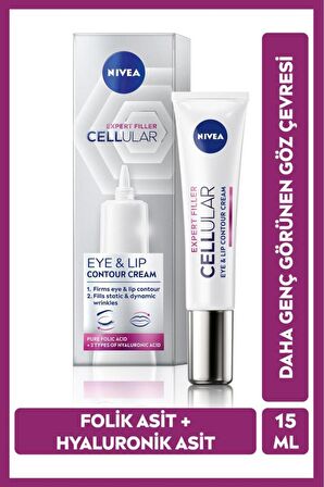 Nivea Cellular Expert Filler Sıkılaştıcı Göz Kremi 15ml, Çizgi Görünümü Azaltıcı, Kolajen, Nemlendirici