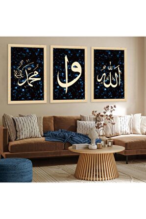 Zevahir 5 Parça Mdf Şelale Manzara Tablo Ve Mdf Saat Kombin