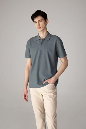 DeFacto Regular Fit Kısa Kollu Basic Düz Pike Kumaş Polo Tişört C1293AX24SPGR314