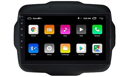 Jeep Renegade (2016-2018) Uyumlu Android Multimedya Sistemi – 4 Çekirdek İşlemci, 4GB RAM, 64GB Hafıza, CarPlay & Android Auto, Geri Görüş Kamerası