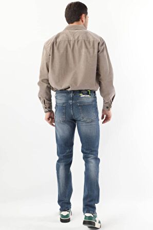 Erkek Regular Fit Jean Pantolon Mavi