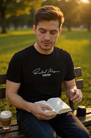 Erkek  Slim Fit Enjeksiyon Baskılı Pamuklu T-Shirt
