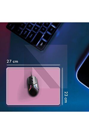 MP05 - 27x23 Medium Pembe Gaming Mousepad | Kaymaz Taban, Oyuncu Gamepad, Ev, Ofis, Oyun