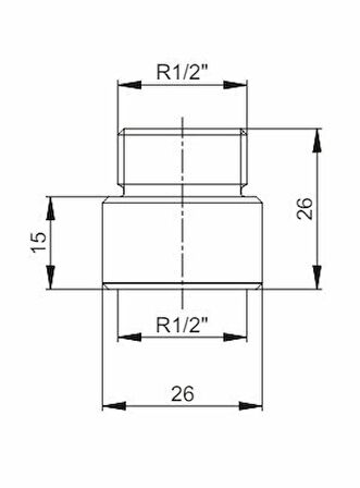 Yak 1,5 Cm 1/2 Uzatma Parçası 102134215