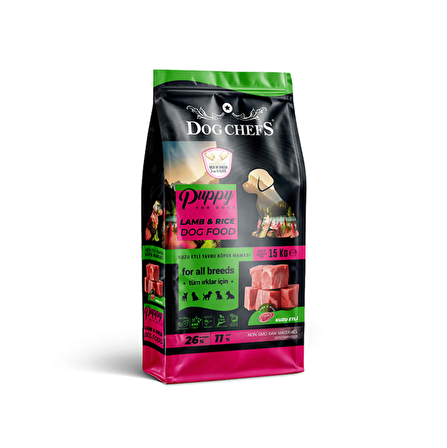 Dog Chefs Kuzu Etli-Pirinçli Yetişkin Kuru Köpek Maması 15 kg