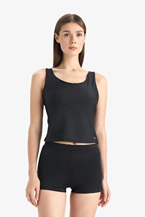 DeFactoFit U Yaka Astarlı Bikini Üstü D9380AX25HSBK81