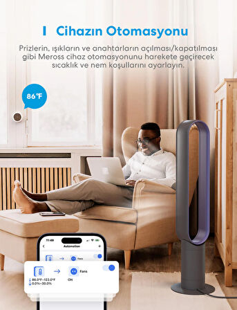 Meross Akıllı Sıcaklık ve Nem Sensörü MS100F