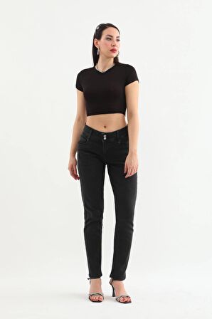 Banny Jean Kadın Comfort Fit Jean Pantolon Siyah
