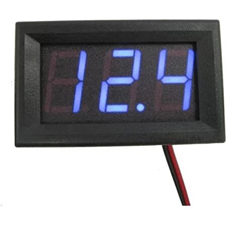 0.56 inç 0-100v 3 Kablolu DC Mavi Voltmetre