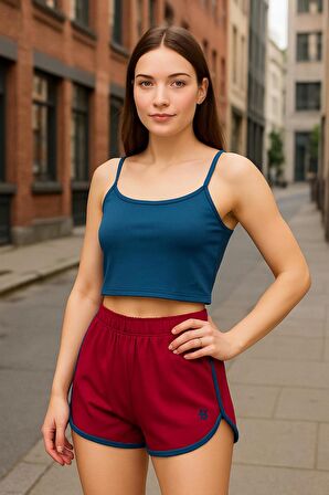 Fibula Moda İndigo Kadın Crop