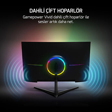 GamePower 24'' Vivid T40 Curved RGB 180Hz 0.5ms FHD  2x2W Speaker Gaming Monitör (VA Panel)