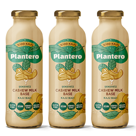 PLANTERO 3'lü Kaju Bazı Konsantre Seti 250 gr x 3 Kaju (18 Lt Bitkisel Süt) Katkısız