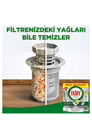 Fairy Platinum Bulaşık Makinesi 113 Yıkama Limon Kokulu