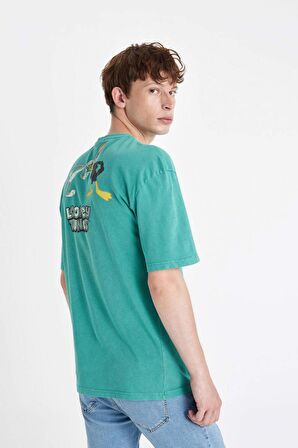 DeFacto Looney Tunes Oversize Fit Bisiklet Yaka Kısa Kollu Tişört B5505AX24SPGN1046
