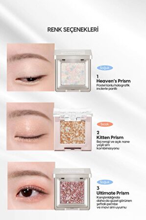Topaklanmayan El Yapımı Holografik Simli Far Modern Shadow Glitter Prism (No.21 Candle Prism)