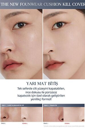 Kalıcı Kapatıcılık Sunan Cushion Clio Kill Cover The New Founwear Cushion+Refill(3 Linen)SPF50+PA+++