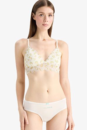 DeFacto Baskılı Pedli Dantel Bralet-Fall in Love E6986AX25SPER98