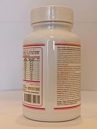 Kekik Kapsül (Thyme Capsule)  60 Adet