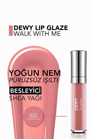 Flormar Besleyici Dudak Parlatıcısı - Dewy Lip Glaze - 022 Walk With Me-8682536069403