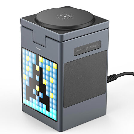 Mioji Mio Cube 5 Saatli ve BT Hoparlörlü 5in1 Telefon Tutucu - Siyah