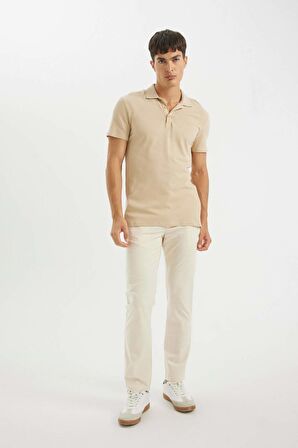 DeFacto Regular Fit Normal Kesim Yazlık Düz Paça Chino Kanvas Pantolon D1526AX24SMBG415