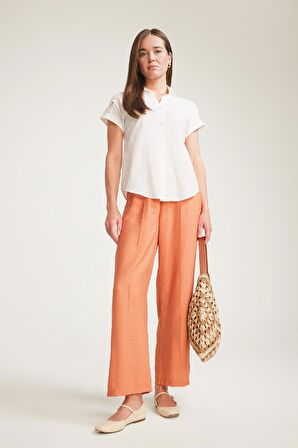 DeFacto Regular Fit Esnek Belli Cepli Düz Paça Pantolon F0984AX25SMOG327