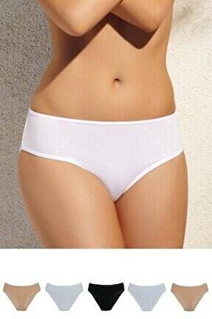 Pierre Cardin Kadın Pamuklu Geniş Kenarlı 5li Külot