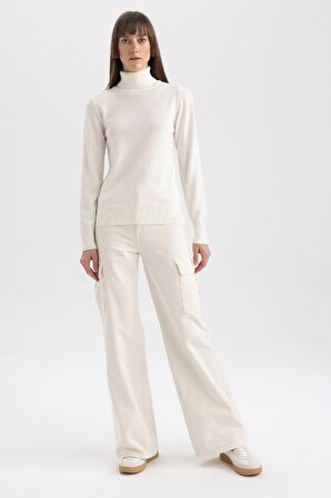 DeFacto Regular Fit Balıkçı Yaka Basic Kazak H1651AZ23WNER105