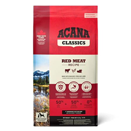 Acana Classics Classic Red Kuzulu ve Sığırlı Düşük Tahıllı Köpek Maması 14,5kg