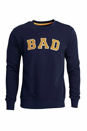 BAD BEAR ERKEK O YAKA SWEATSHIRT 19.02.12.003 BAD CONVEX  LACİVERT-S