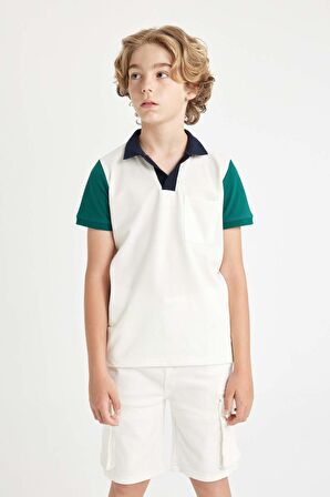DeFacto Erkek Çocuk Pike Kısa Kollu Polo Tişört C4906A824SMER105
