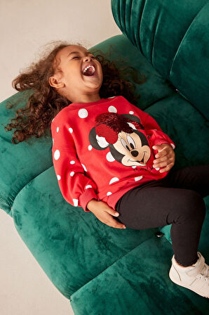 Next Baby Pamuklu Kırmızı Chrismast Temalı Sweatshirt Tayt Alt Üst Takım