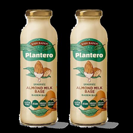 PLANTERO 2'li Set Badem Sütü Bazı Konsantre Bitkisel Süt (250GR, 6 LT SÜT, %100 BADEM, 25 BARDAK)
