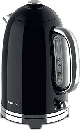 Homend Vintage Heatrow 1627H Kettle Su Isıtıcısı Siyah