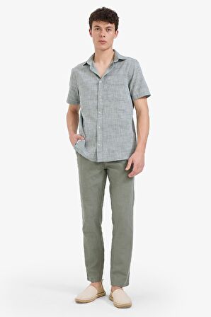 DeFacto Yazlık Beli Lastikli Jogger Pantolon Slim Fit Dar Kesim Düz Paça Pamuklu Cepli D2671AX25SMKH422
