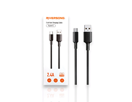 Riversong Cable Zeta CT118 Black Şarj Kablosu