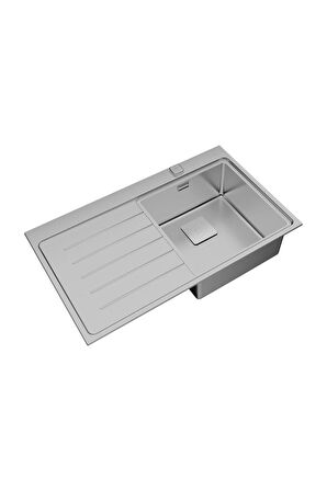 TEKA ZENIT RS15 1B 1D L 86 AUTO Ankastre Paslanmaz Çelik Evye Bir kase ve Bir süzgeç (Sol) 115100005