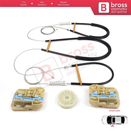 Audi A4 S4 B8 8KH 8K5 8K2 2008-2015 4/5 Kapı 8K0837461 İçin Elektrikli Ön Sol Cam Kriko Tamir Seti