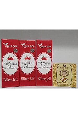 3 Adet Biber Jeli + Bitkisel Karamel Sabun