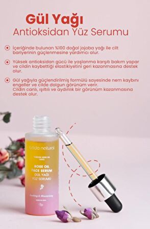 Bade Natural Gül Yağı Rahatlatıcı ve Antioksidan Yüz Serumu 30 ml