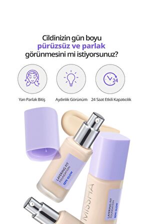 Yarı Parlak Bitişli Nemlendirici Fondöten + Fırça Layering Fit Foundation Semi Glow Set (No.23 Sand)