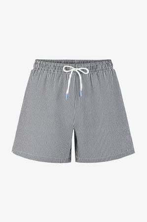 Erkek İndigo Navy Tissue Çizgili Şort