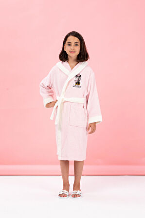 Özdilek MİNNİE HAPPY KAPS 9/10 YAŞ NAK PEMBE ÇOCUK BORNOZ