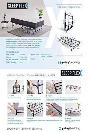 Yataş Bedding Sleep Flex Tek Kişilik Katlanır Somya