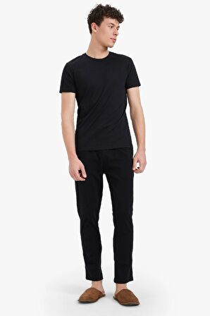 Regular Fit Basic Düz Cepli Pijama Altı